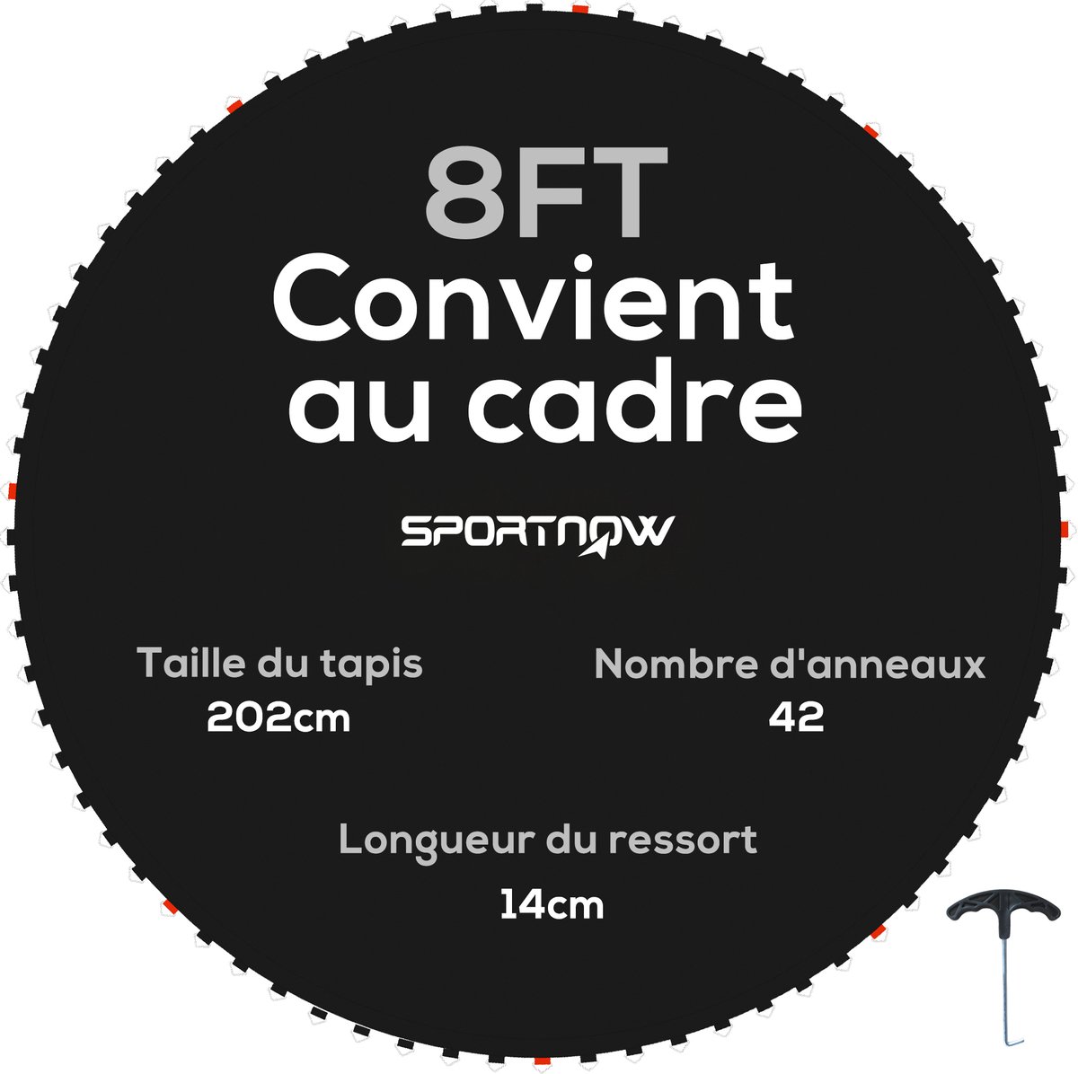 SPORTNOW-Trampolinemat-PP-202x202cm-Zwart
