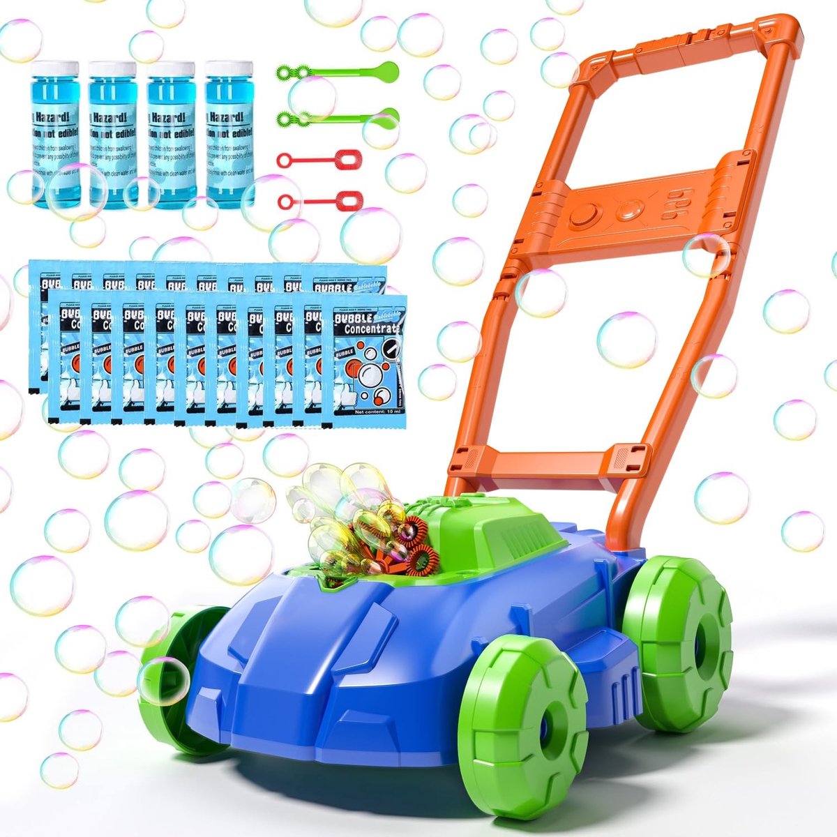 Dailygoods- Zeepbellenmachine Unieke Gazonmaaier - Outdoor Speelgoed - Kinderspeelgoed - Motoriek/Coördinatie - Geluiden - Veilig/Robust - Bellenblaasmachine