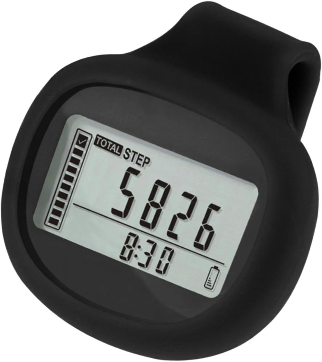 Stappenteller Clip - Calorieënteller Fitness - Wandelen Activiteiten - Nauwkeurige 3D Sensor - 48x46x20mm - Zwart