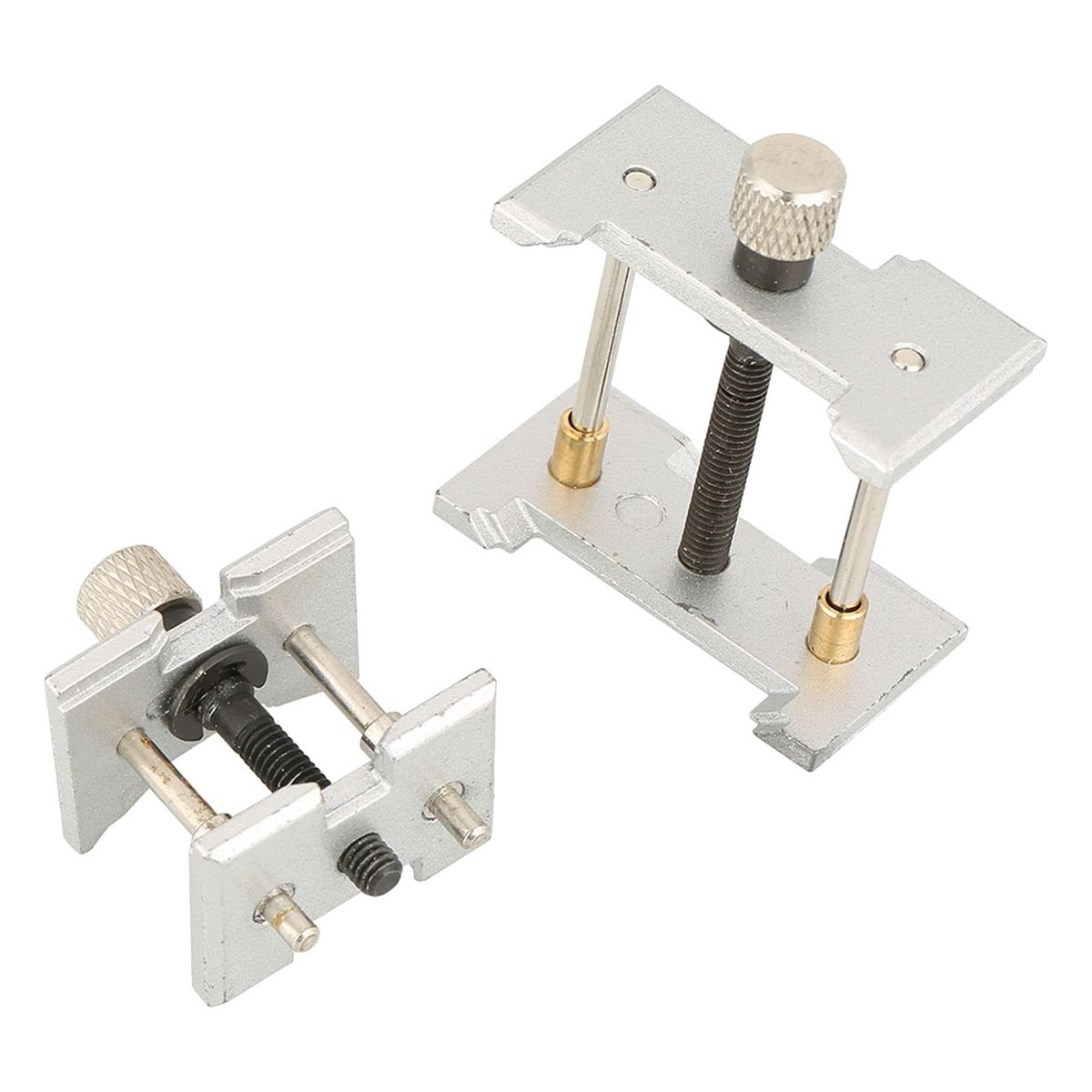 Dailygoods- Horlogebewegingsklem - Verstelbaar - Omkeerbaar - Reparatieset - Metalen Constructie - 2 Stuks (S/L) - Horlogehouder