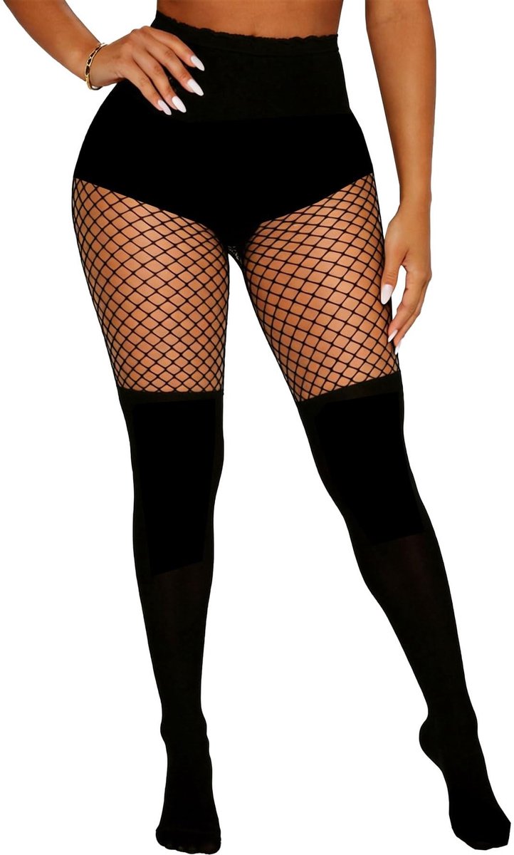 Dailygoods- Visnetpanty's Sexy - Jarretelbroekjes - Overknee - Kousen - Comfortabel - Zacht materiaal