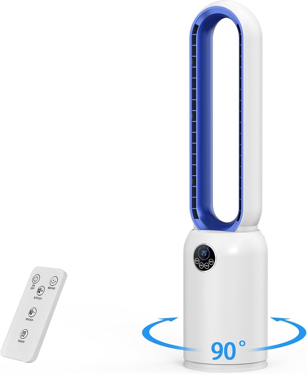 Torenventilator - Staande ventilator - Ruimte Koelen - 24 Snelheden - 60 Graden Oscillatie - Blauw