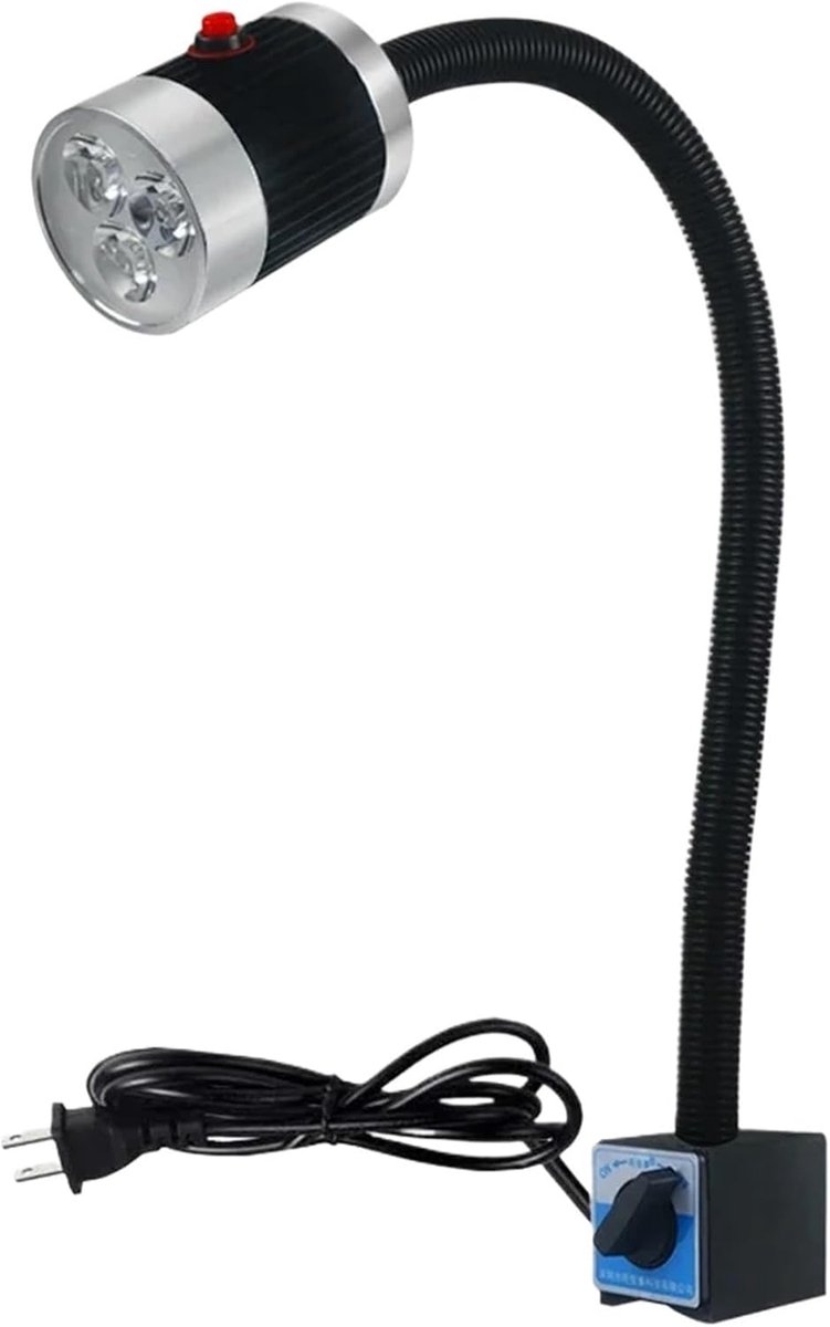 LED Werklamp - Werkplaatsverlichting - CNC Machines - Flexibele Zwanenhals - 9 W - Zwart