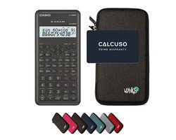 Casio fx-82MS 2nd edition incl. WYNGS Beschermhoes Donkergrijs - Wetenschappelijke Rekenmachine - Basis Pakket
