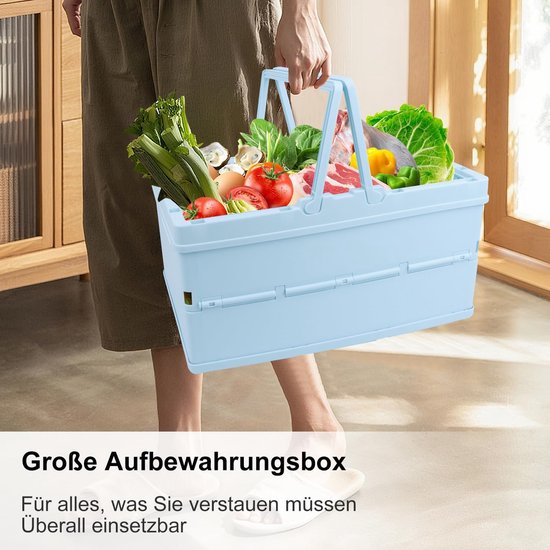 Opvouwbare kunststof doos met handgrepen - Groot formaat, 2 stuks, 34 x 24,4 x 18,5 cm — afbeelding 3