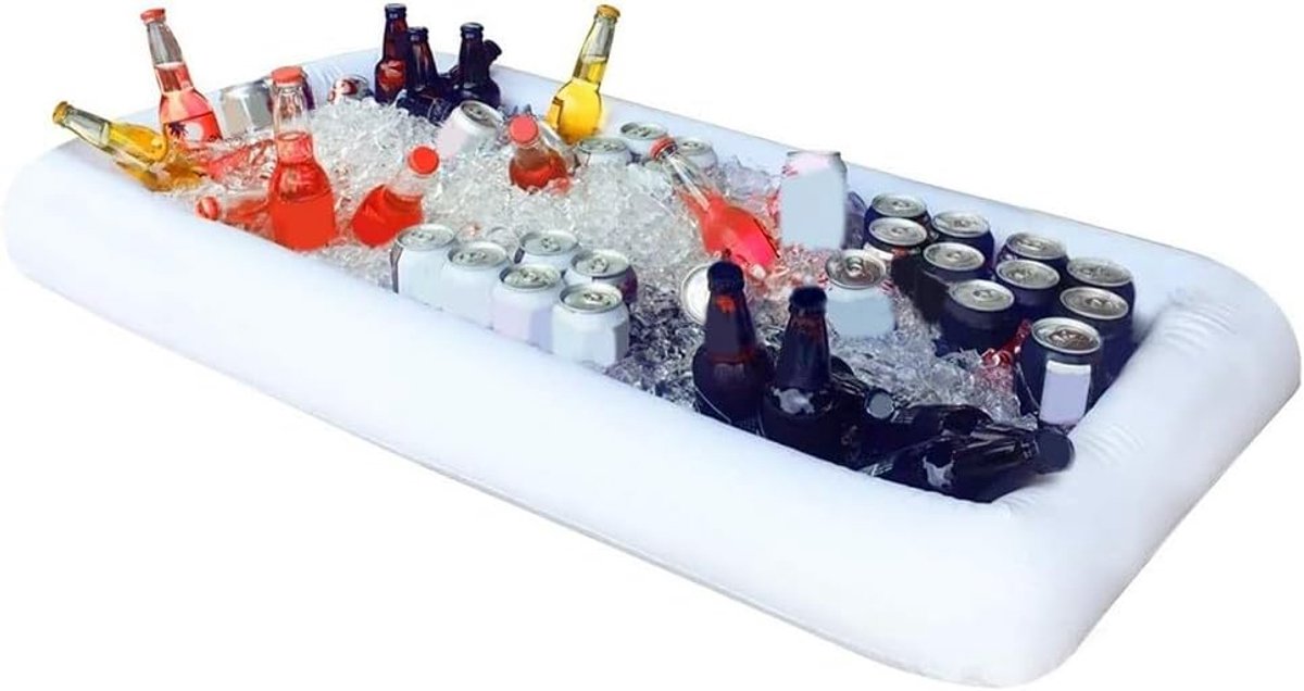 Opblaasbare Buffetbar - IJsserveerbar - Feestelijke Bijeenkomsten - Eenvoudig Afvoersysteem - 130 x 60 cm - Wit