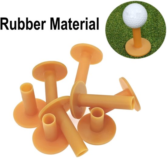 Golftees 8x Set van Zacht Rubber - Diverse Maten 35/42/54/60/65/70/75/80 mm - Duurzaam - Golfaccessoire - Geschikt voor Driving Range - Beschermt Clubkop — afbeelding 5