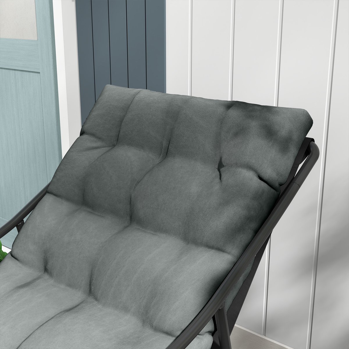 Fauteuil - Buiten Loungestoel Met Armleuningen En Dik Zitkussen - Voor Tuin, Balkon En Ter
