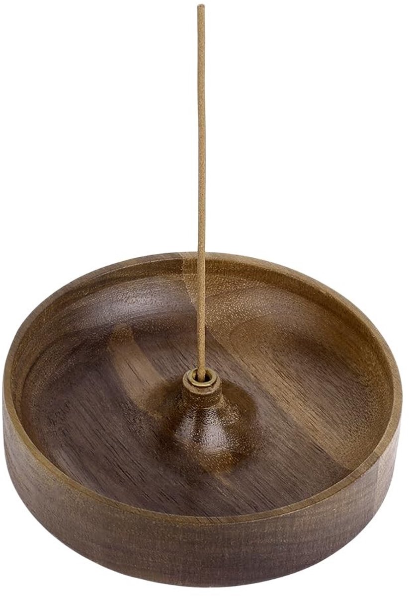 Dailygoods- Wierookbrander Walnoot - Wierookhouder - Aromatherapie - Meditatie - Compact - Duurzaam Hout