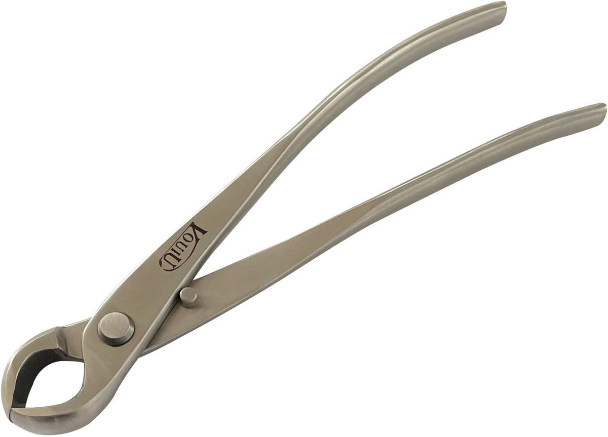 Bonsai Knop Cutter - Snoeischaar Tuin - Boomvorming Snoeien - Roestvrij Staal - 21 cm - Zilver