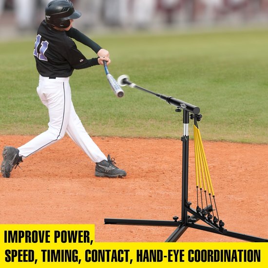 Swing Trainer - Slag Oefenapparaat - Sport Training - Automatische Reset - 31-47 Inch - Zwart Geel — afbeelding 3