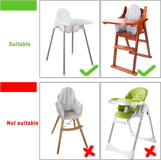Kinderstoel Kussen - Zitverhoger Baby - Comfortabel Zitten - Opblaasbare Binnenvoering - 18 x 26.5 cm - Grijs Krokodil — afbeelding 2