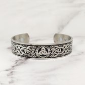 Mei's - Viking Knots - armband heren - RVS zwart - polsmaat verstelbaar
