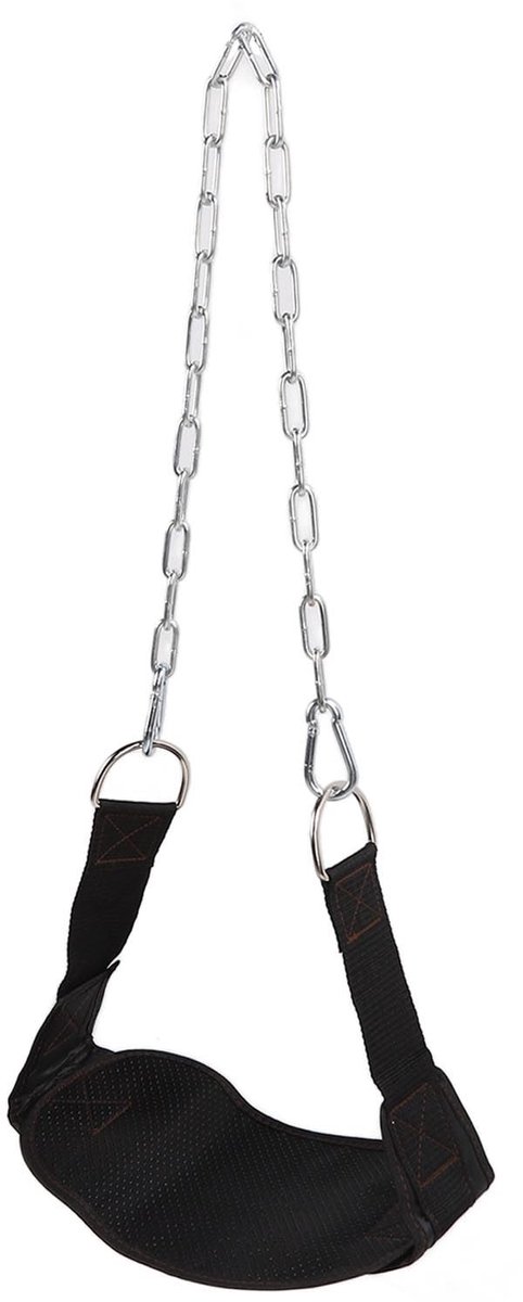Dailygoods- Verzwaarde Dipriem - Duurzaam Nylon - Verstelbare Ketting - Comfortabele Pasvorm - Ondersteuning Taille - Geschikt voor Krachttraining - Trainingsriem