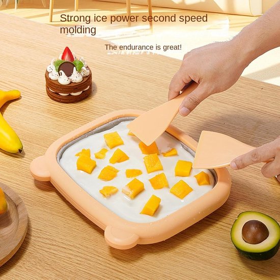 IJsmachine Handmatig - Dessertmaker Sorbet - Zelf Desserts Maken - Roestvrij Staalblad - 26x21cm - Zilver — afbeelding 2