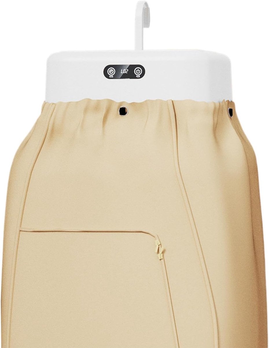 Draagbare Kledingdroger Reisdroger Kleding Snel Drogen Twee Temperatuurstanden Compact Ontwerp Wit