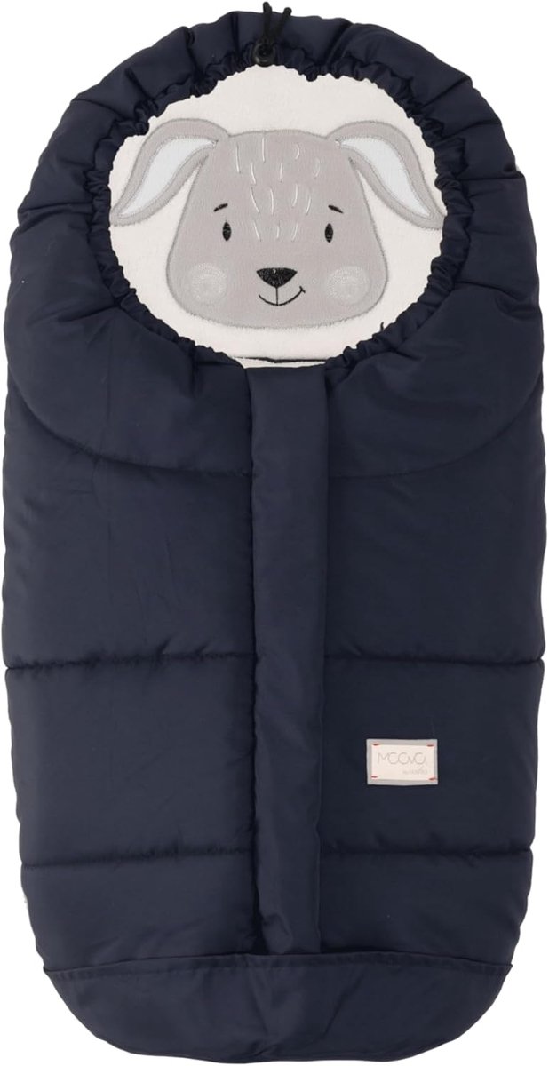 Baby Voetenzak - Autostoel Zak - Warm Blijven - Dierenvriendelijk Design - 80 cm - Nachtblauw