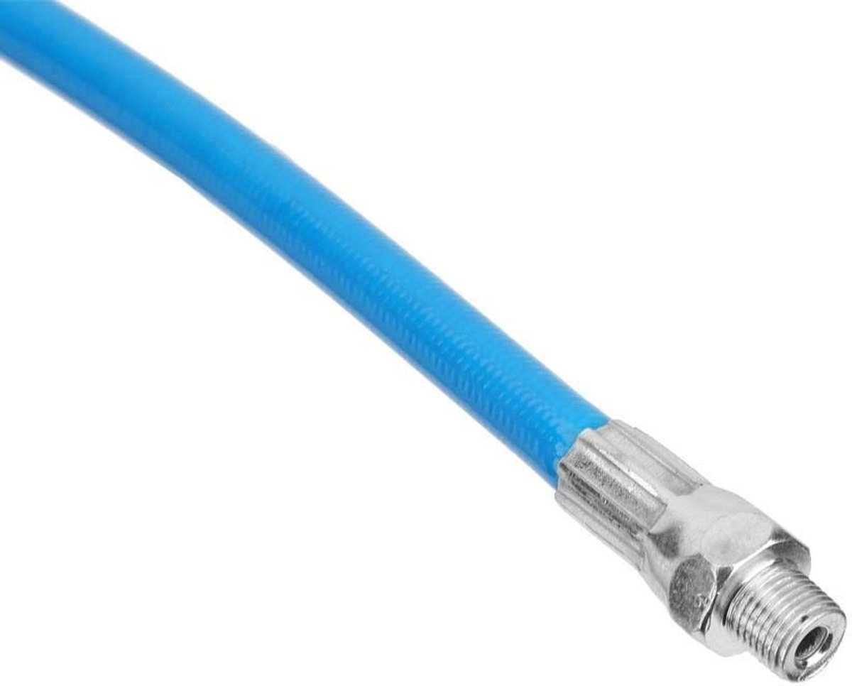 Dailygoods- Vetspuit Slang Roestvrij Staal - Handmatige Vetgereedschappen - Hoge Druk - Slanglengte 51 cm - Lichtgewicht 103 g - Geschikt voor Krappe Ruimtes - Vetpers