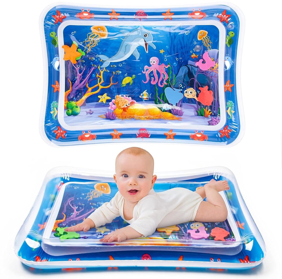 Dailygoods- Waterspeelmat BPA-vrij - Watermat voor baby's - Sensorische ontwikkeling - Lekdicht - Duurzaam PVC - Opvouwbaar voor opslag - Speelmat