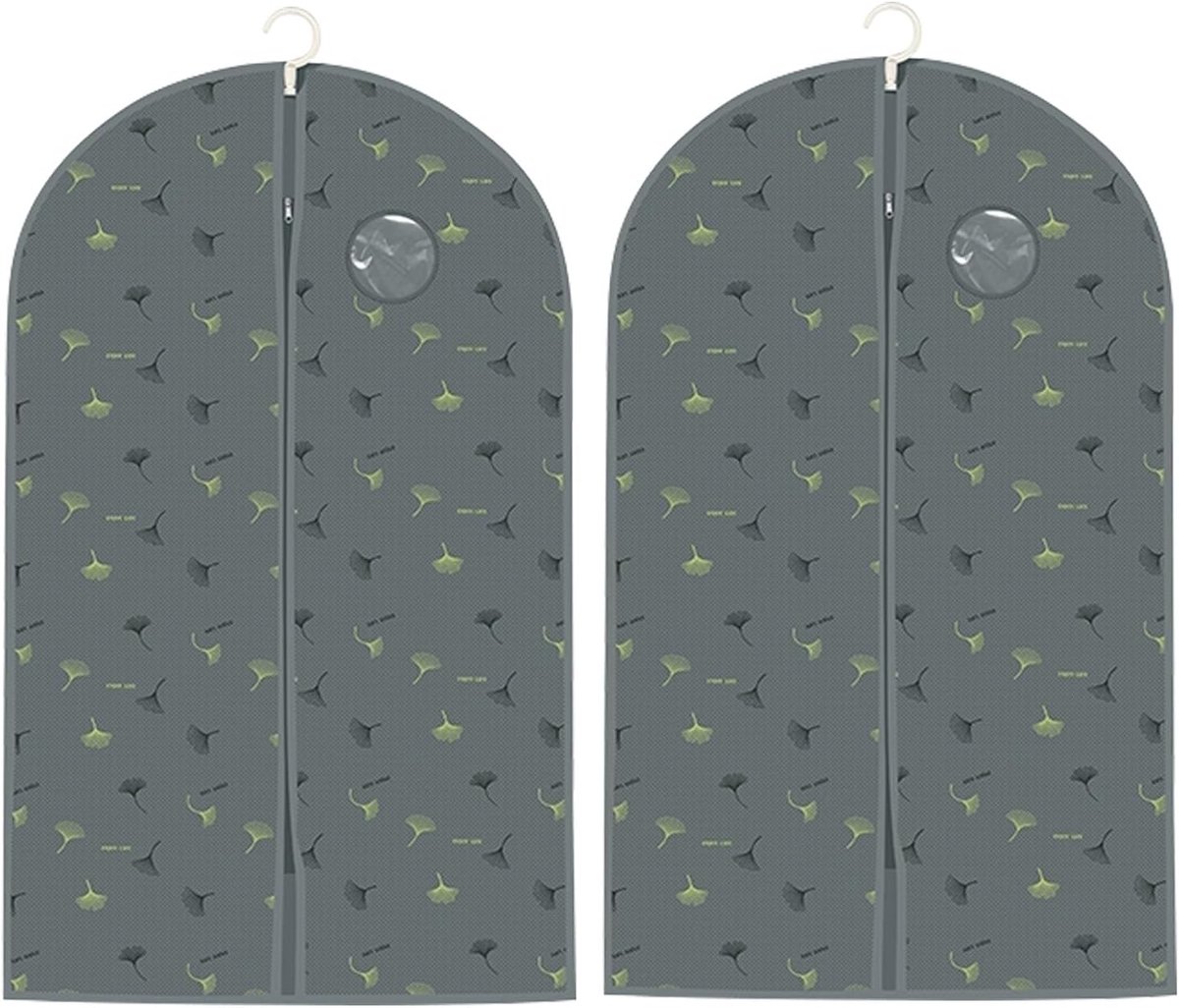 Kledinghoezen Set - Kledingbeschermers - Kleding Opbergen - Ademend Non-woven Materiaal - 2 Stuks 60x130cm - Grijs