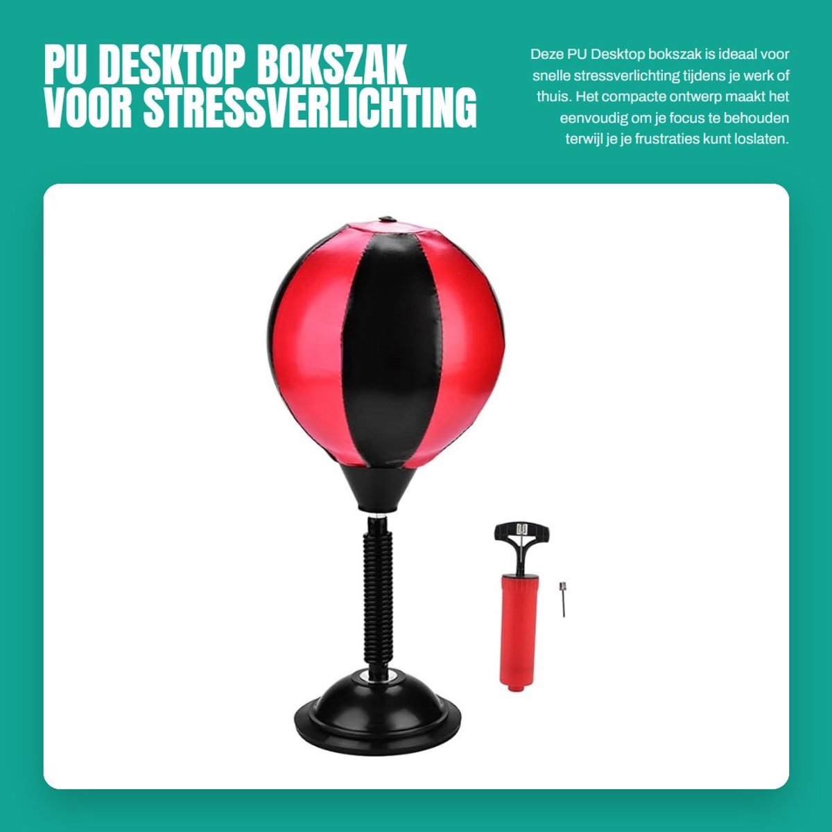 Dailygoods- Bokszak - PU Desktop Bokszak - Snelheidsbal - Stressverlichting - Thuisgebruik - Bureau Model