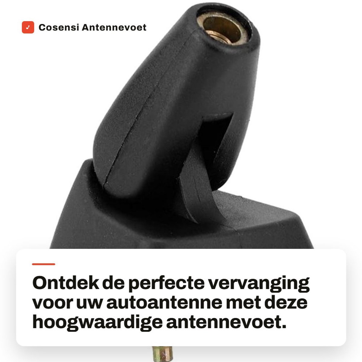 Dailygoods - Antennevoet - Vervangingsaccessoires - Duurzaam - Hoogwaardige ABS + aluminium - Geschikt voor auto - Kleur: Zwart