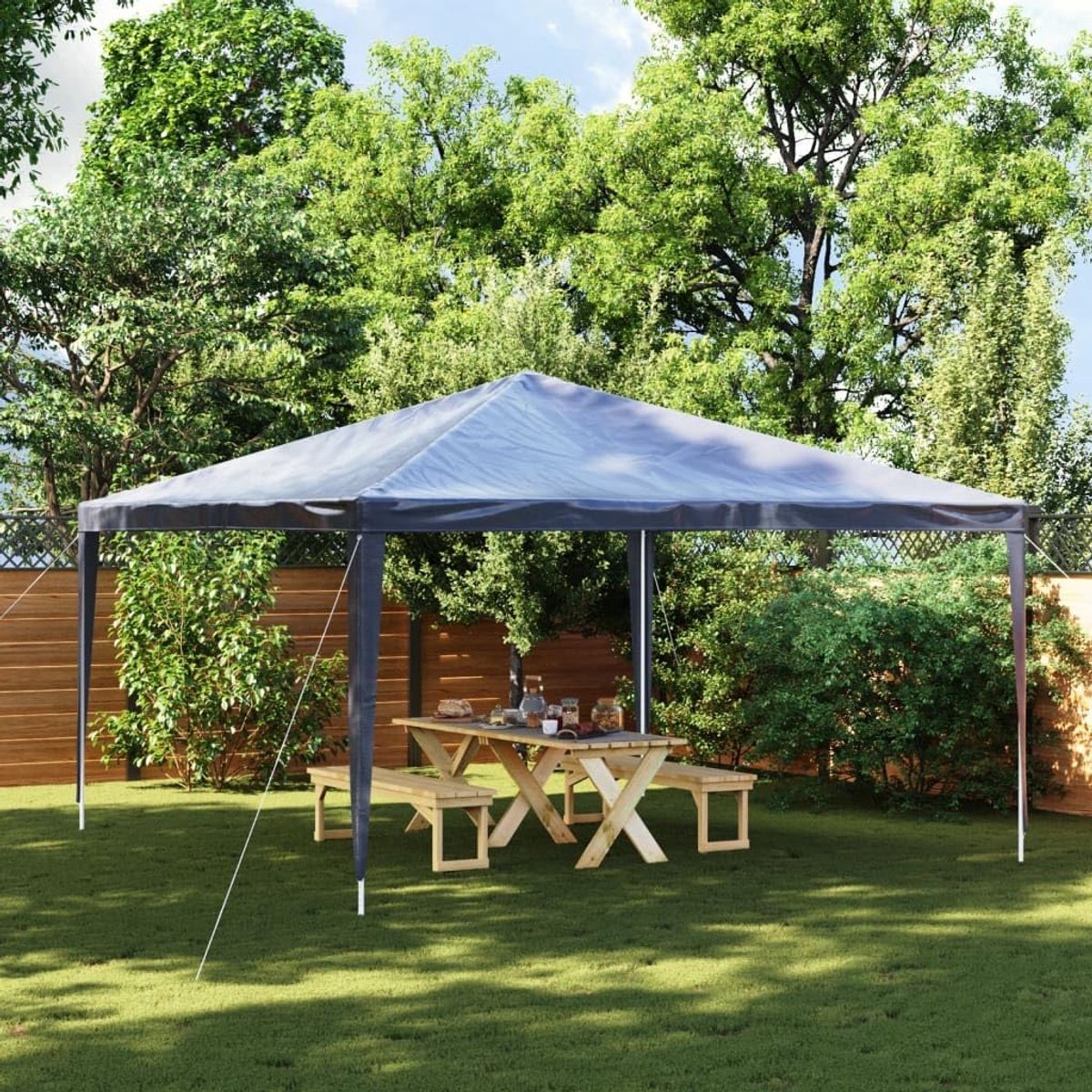 Partytent - Tuinpaviljoen - Feestjes Buiten - UV Waterbestendig - 4 x 4 m - Blauw