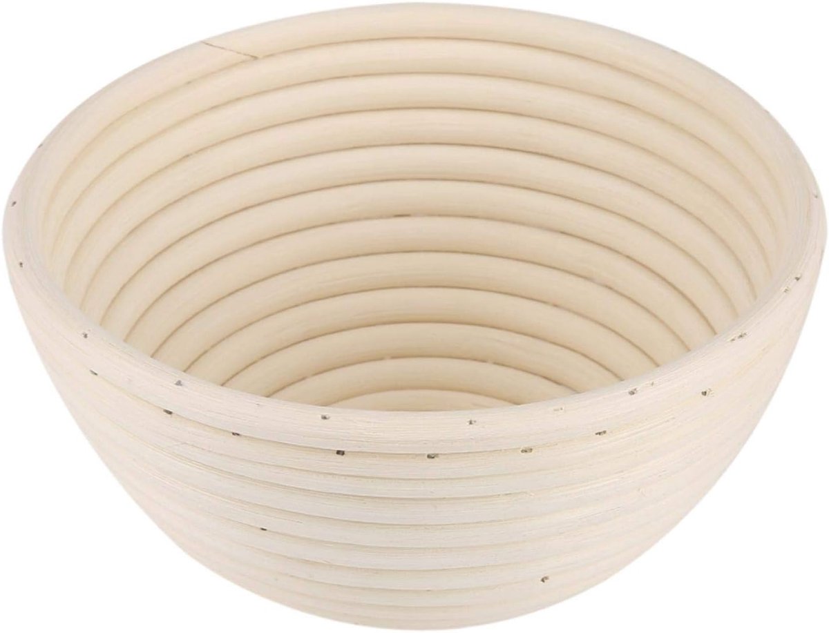 Ronde Broodmand - Rijsmand Rattan - Brood Bakken - Natuurlijk Rattan Materiaal - 18x9 cm - Natuurlijk