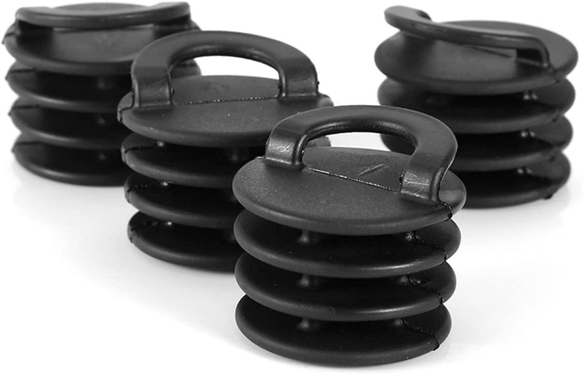 Boot Afvoer Pluggen - Kajak Stopper - Waterdicht Maken - Corrosiebestendig Nylon - 40mm 4 Stuks - Zwart
