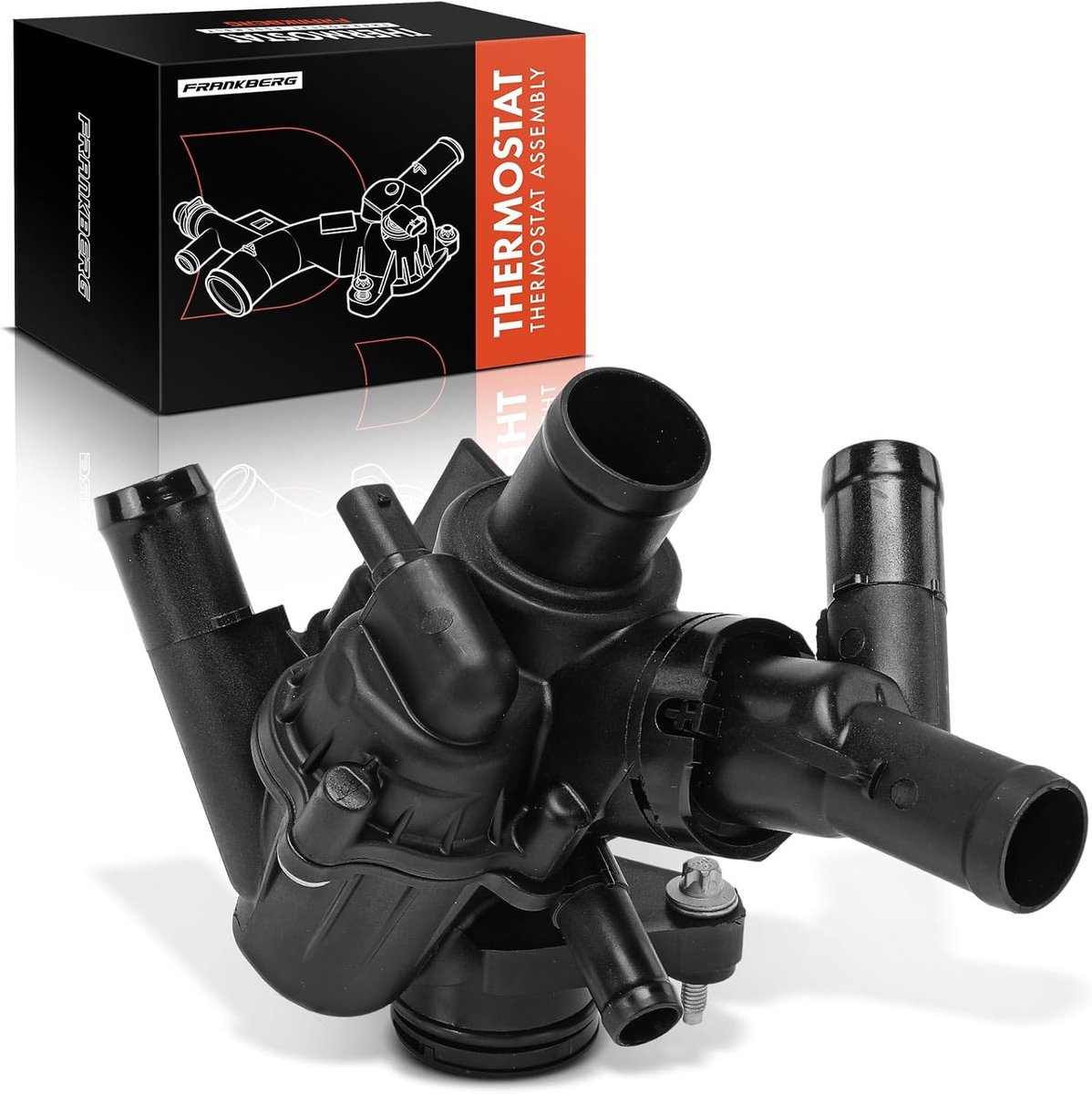 Thermostaat Koelvloeistof - Motoronderdeel - Motoronderhoud - Met Afdichting Sensor - 24x17.5x12 cm - Zwart