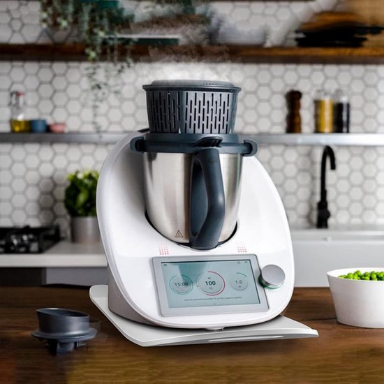 Glijplank Keukenmachine - Accessoire - Keuken Gemak - Met Wielen - 43 cm - Wit — afbeelding 3