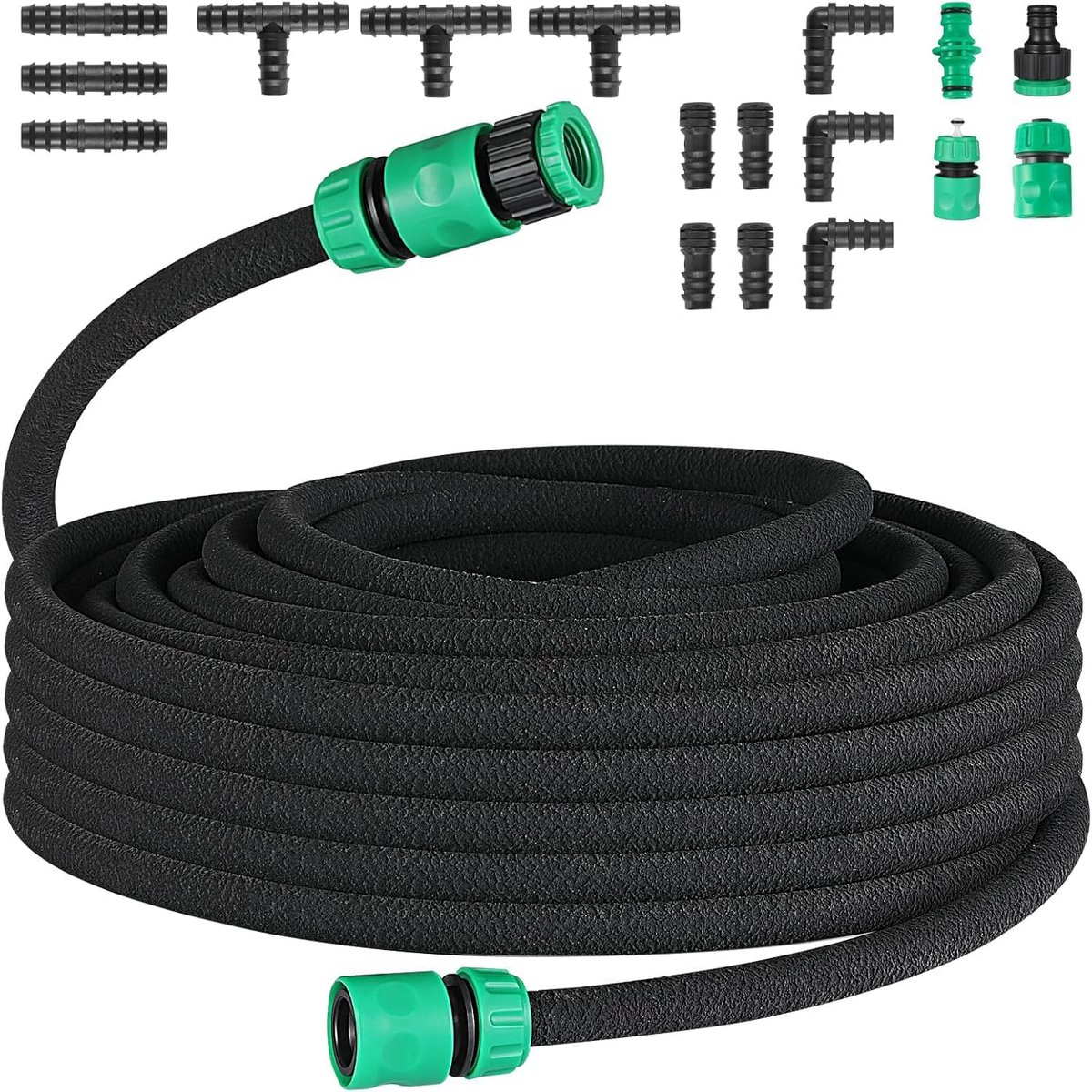 Flexibele Druk Slang - Irriatie Kit - Tuin Besproeien - Waterbesparend Systeem - 30 Meter - Zwart