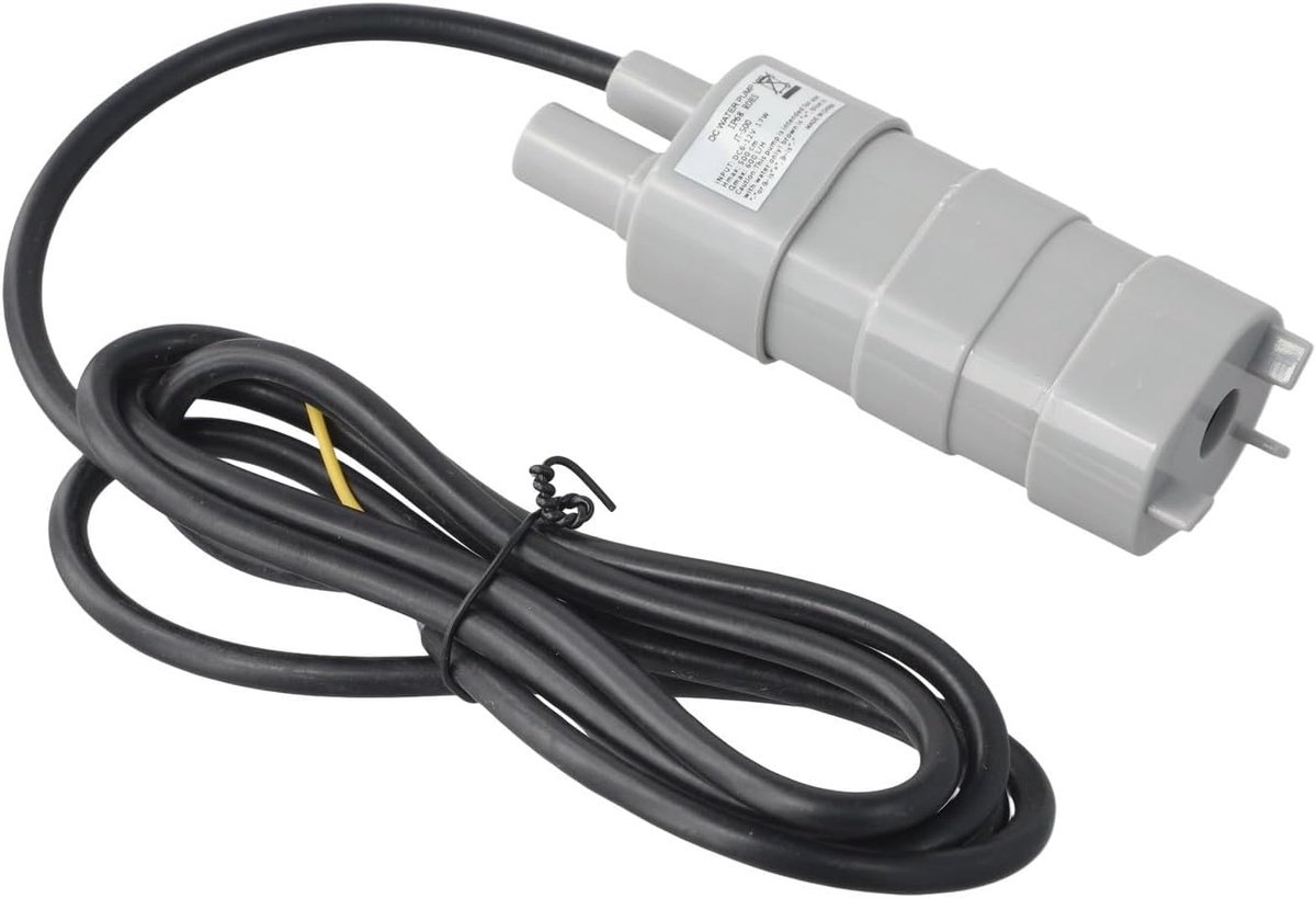 12V Waterpomp - Dompelpomp - Water Verplaatsen - 600L/U Hoge Flow - 105mm Hoogte - Zwart