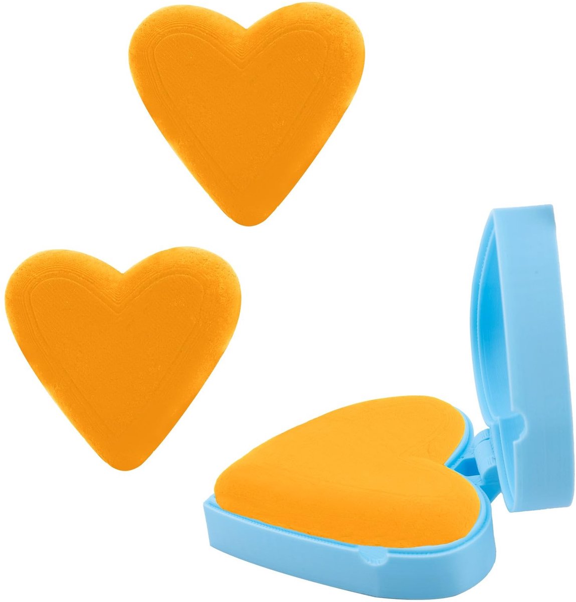 Dailygoods- Hartvormige Cakepopvorm - Blauw Plastic - Bakvorm - Bakgereedschap - Voor Thuis Bakken - 6,2x6cm - Duurzaam en Veilig