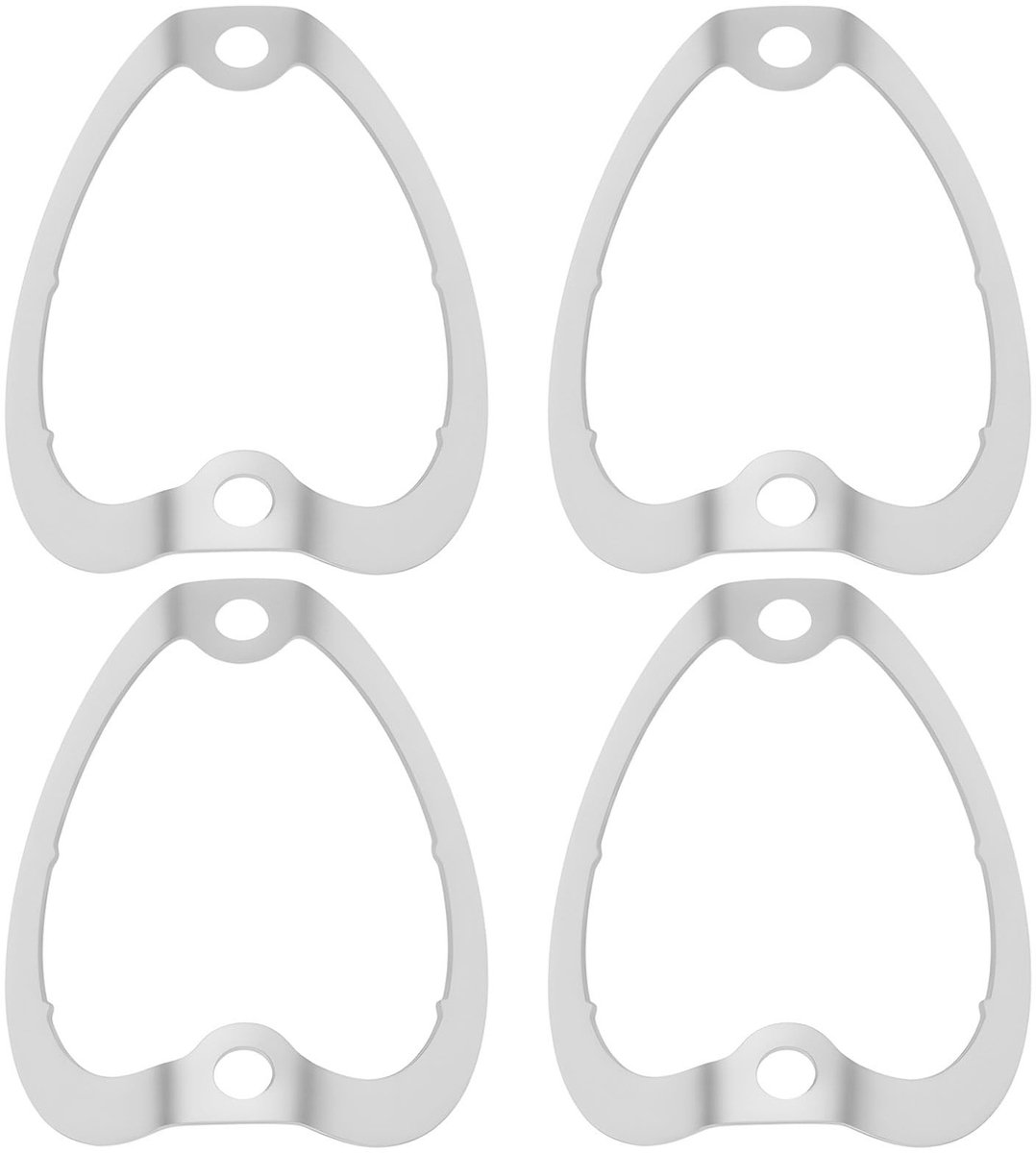 Dailygoods- Buis Retainers - 4 Stuks - Golfvorm - Roestvrij Staal - 46mm Montagebreedte - Geschikt voor 6V6/6L6/5Y3 - Vacuümbuisbevestiging