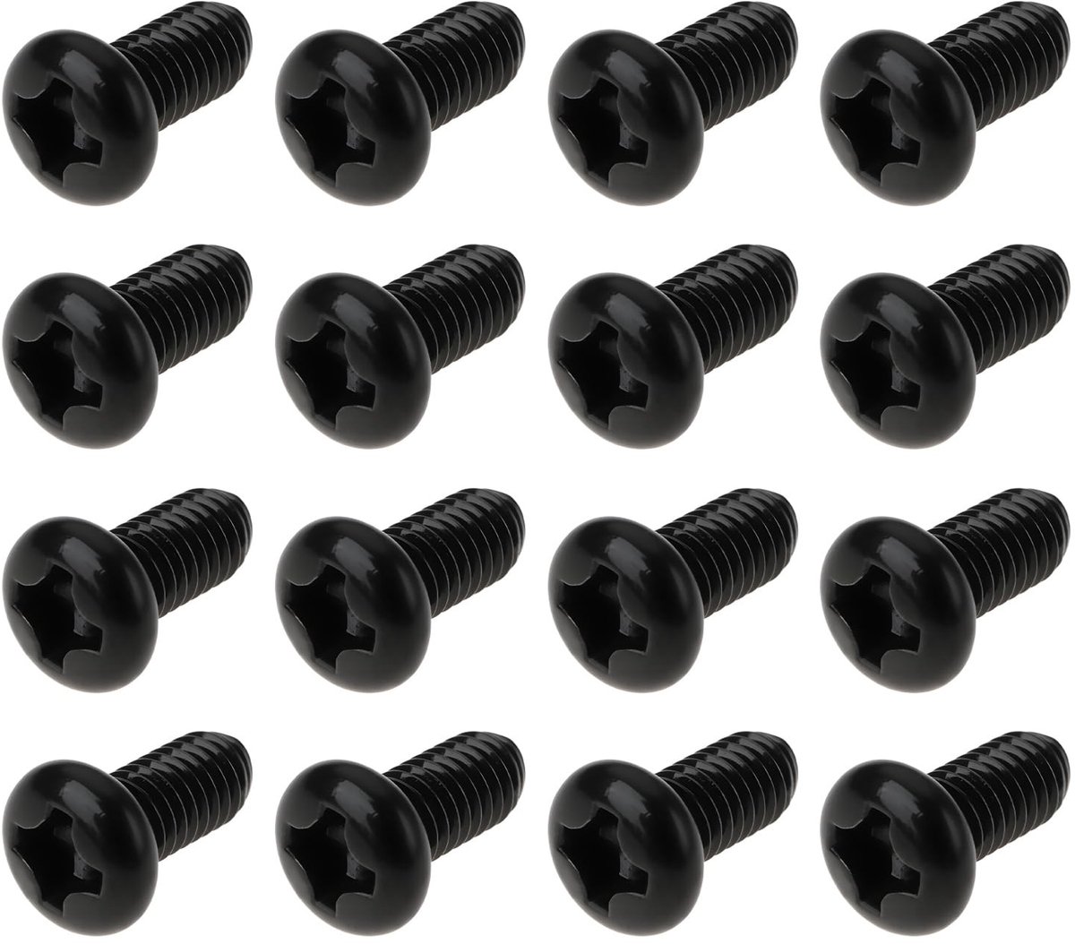 Dailygoods- Schroeven 100 Stuks - M3 6mm - Metalen Schroeven - Pozidriv Pan Head - Geschikt voor CB/Ham Radio - Mat Zwarte Afwerking - Bevestigingsmateriaal