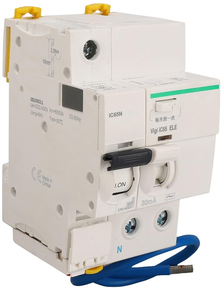 Stroomonderbreker - Lekbescherming - Elektrische Beveiliging - Snelle Boogonderdrukking - 10A - Grijs