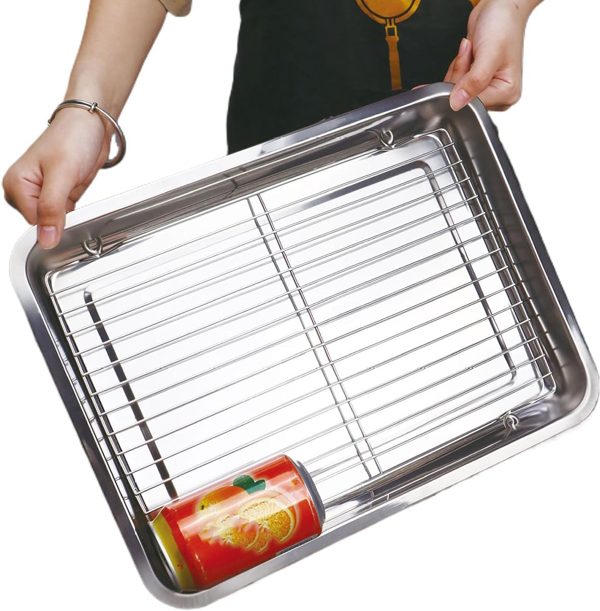 Bakplaat met rek Bakvorm Koekjes en brood Stevig roestvrij staal 32 x 22 x 48 cm