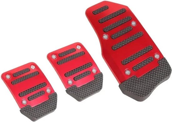 Pedaal Bekleding - Auto Pedalen - Veiliger Rijden - Antislip Oppervlak - Automatische Transmissie - Rood — afbeelding 4