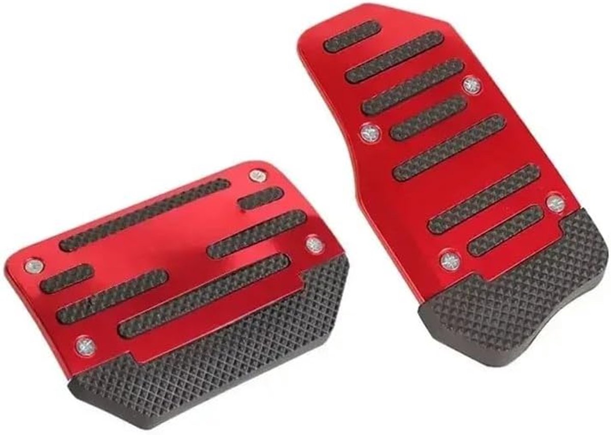 Auto Pedaal Set - Universele Pedalen - Veiliger Rijden - Antislip Oppervlak - Universeel Type - Rood