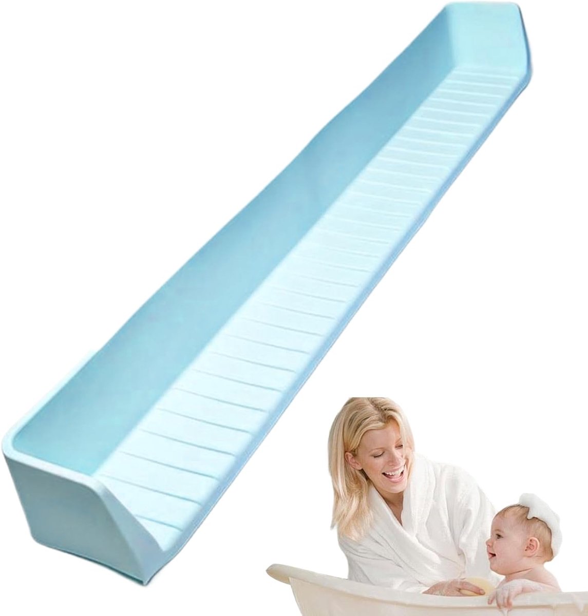 Spatbescherming Badkuip - Bad Organizer - Badspeelgoed Opbergen - Met Zuignappen - 80 cm Lengte - Blauw