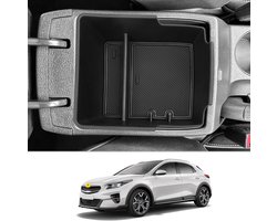 Dailygoods - CDEFG Compatibel met Kia Ceed SW Proceed GT 2018-2024 2025 Centrale console organizer opbergbox XCeed GT opbergvak auto middenconsole tray Ceed SW 2024 accessoires (Zwart 2)