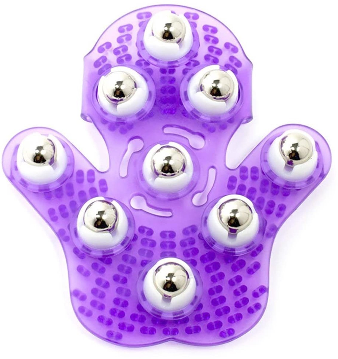 Dailygoods- Massagehandschoen met 9 x 360° Rollerballen - Massageapparaat voor Hoofd/Rug/Borst/Buik - Stressverlichting - Huidverfraaiing - Verbetering Gezichtsvermogen
