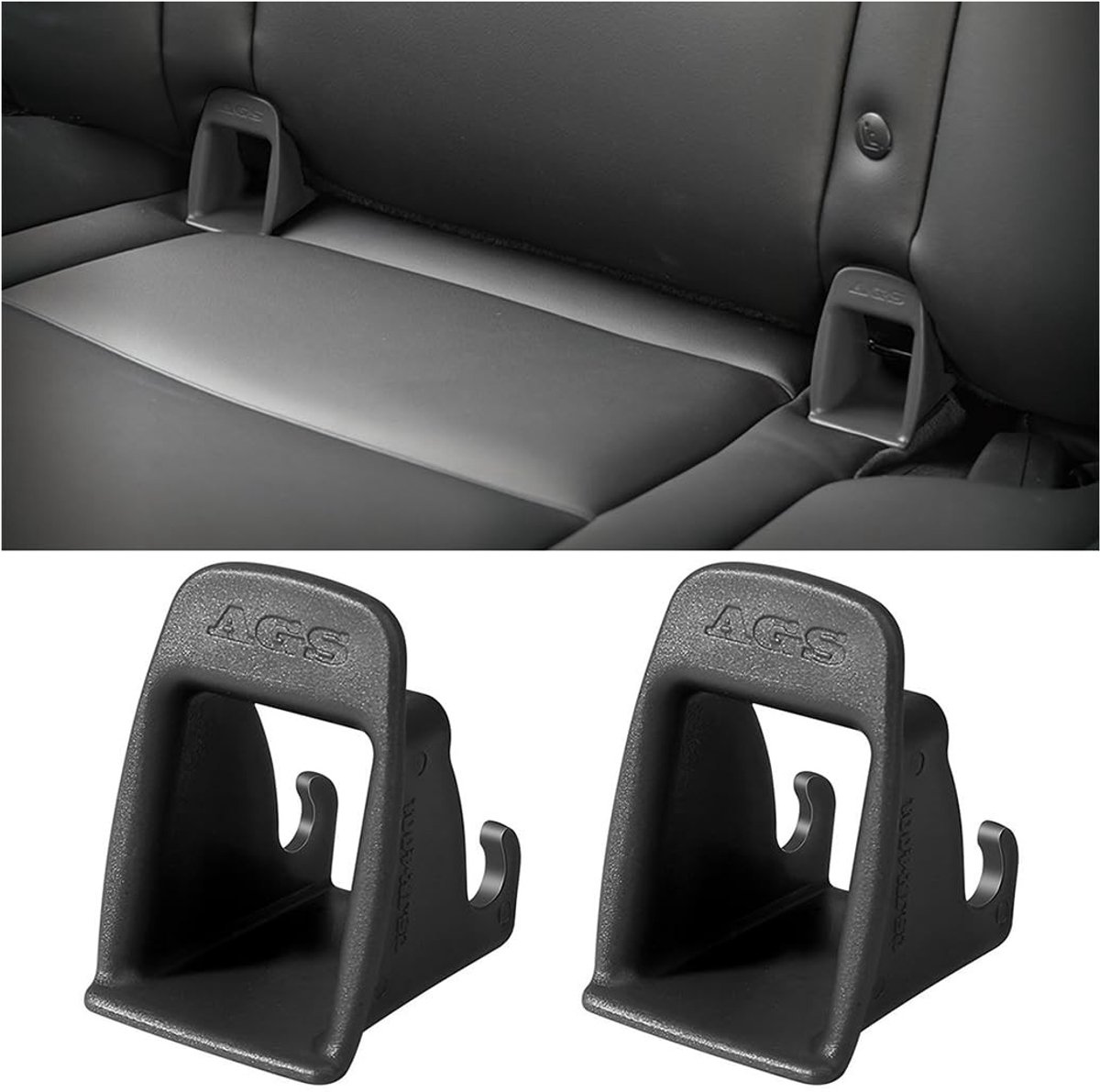 Dailygoods- Autostoel Montagebeugel - 2 Stuks - Hoogwaardig PP Materiaal - Universele Onderdeel - Sterk en Duurzaam - ISOFIX Interface Gids