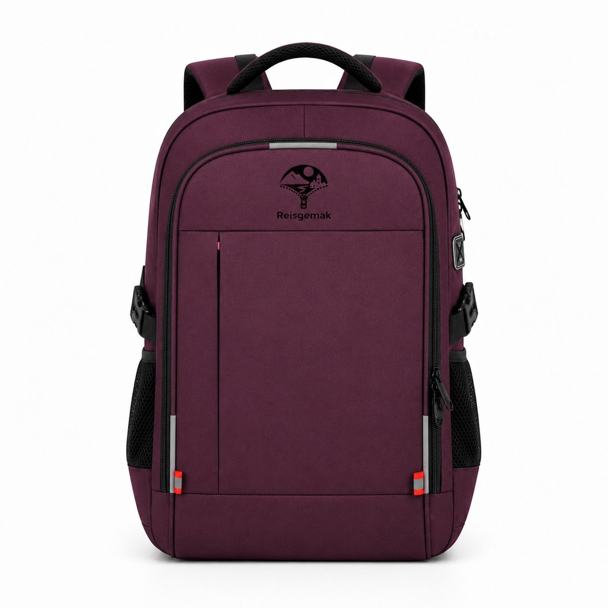 Reisgemak handbagage laptop rugzak 17 inch - 48x32x14 cm - bordeaux