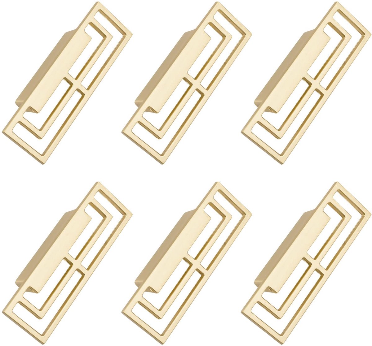 Dailygoods- Handgrepen Goud - 6 Stuks - Zinklegering - Duurzaam - Kastknoppen - Modern Design - Geschikt voor Keuken/Kinderkamer