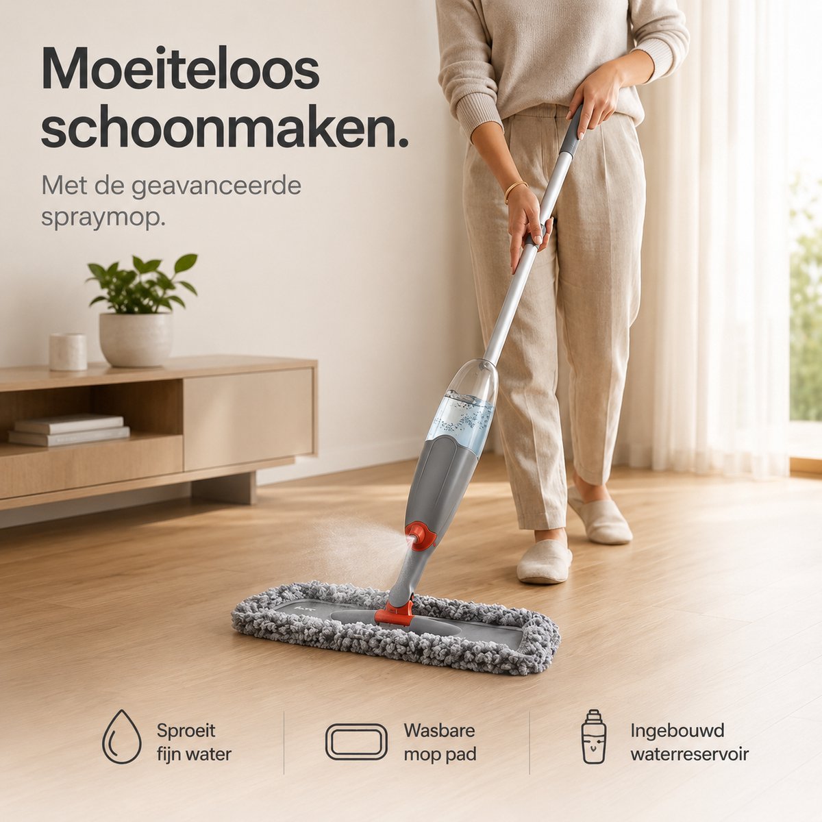 BOTC Dweil - 2 IN 1 Mop - Grijs thumbnail 6