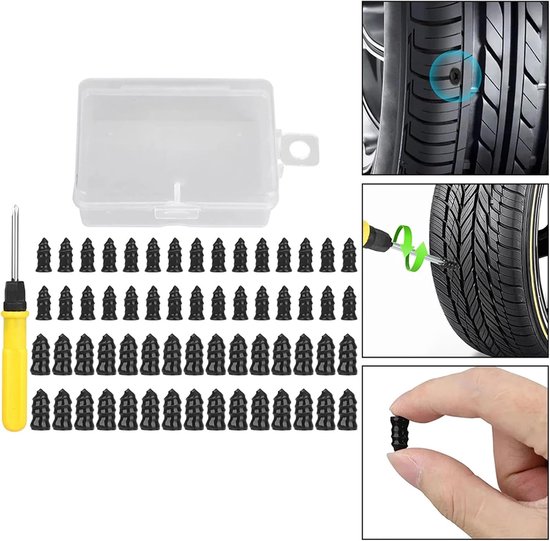 Bandenreparatieset - Lekke Banden Kit - Onderweg Repareren - Vacuüm Seal Systeem - 61 Delig - Niet gespecificeerd — afbeelding 5