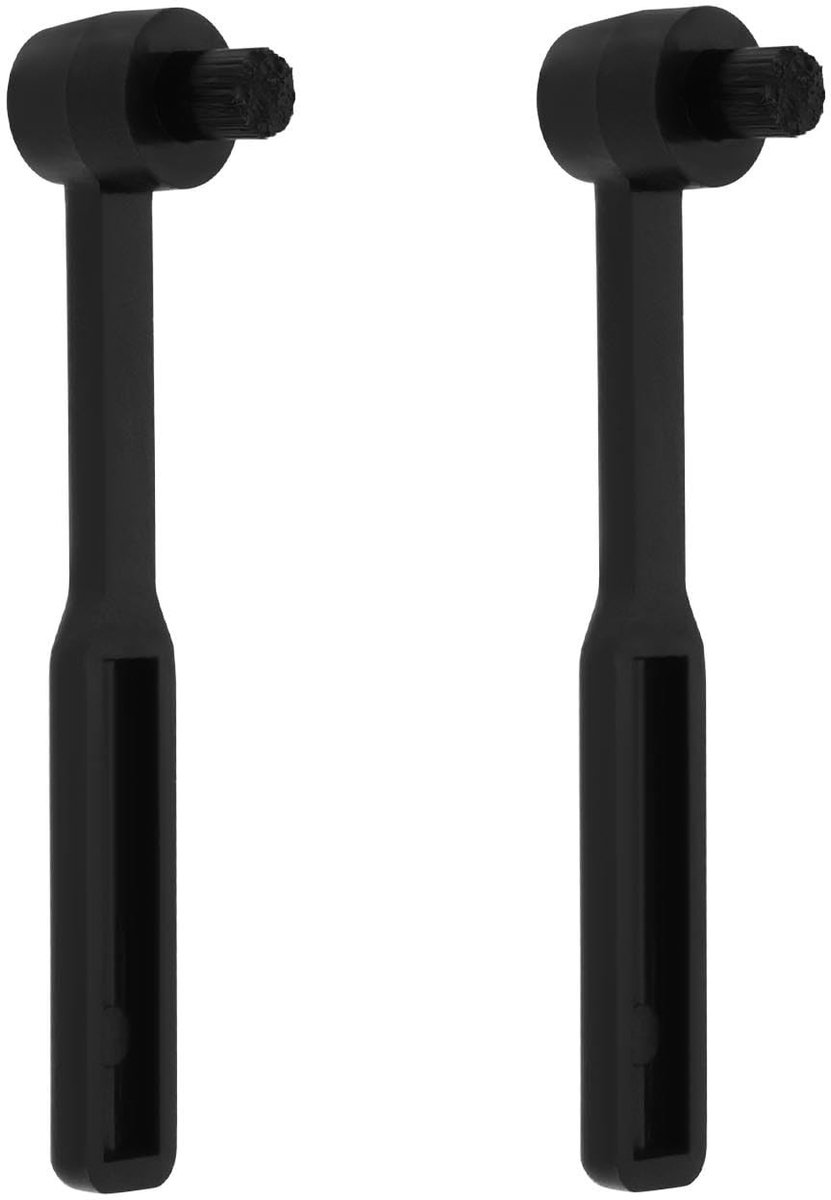 Dailygoods- Platenborstel Antistatisch - 2 x Koolstofvezel Borstels - Naaldborstel Platenspeler - Verbeterde Afspeelkwaliteit - Afmetingen 6 x 1,5 x 1 cm