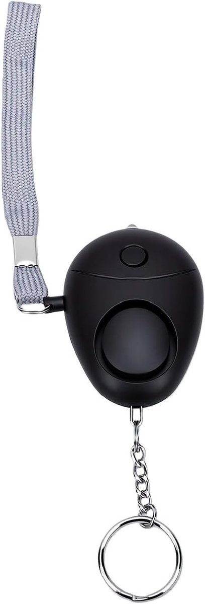 Persoonlijk Alarm - Veiligheids Sleutelhanger - Noodsituaties Melden - 130dB Sirene - 7.98 x 5.49 x 3 cm - Zwart